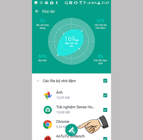 Tiến hành dọn dẹp